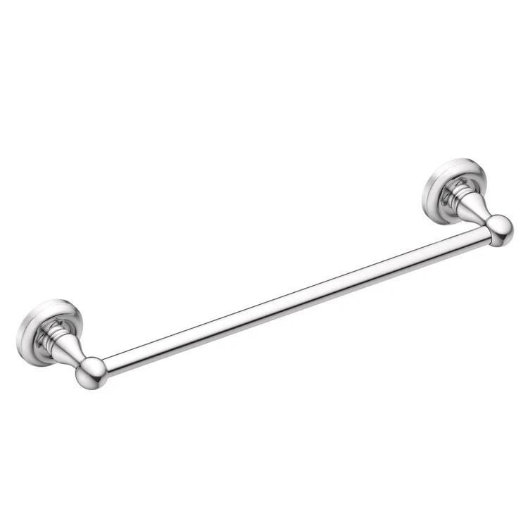 Towel Bar Madison 18 Inch Round Polished Chrome Zinc/Aluminum 3-7/8 Inch - Frankwebs