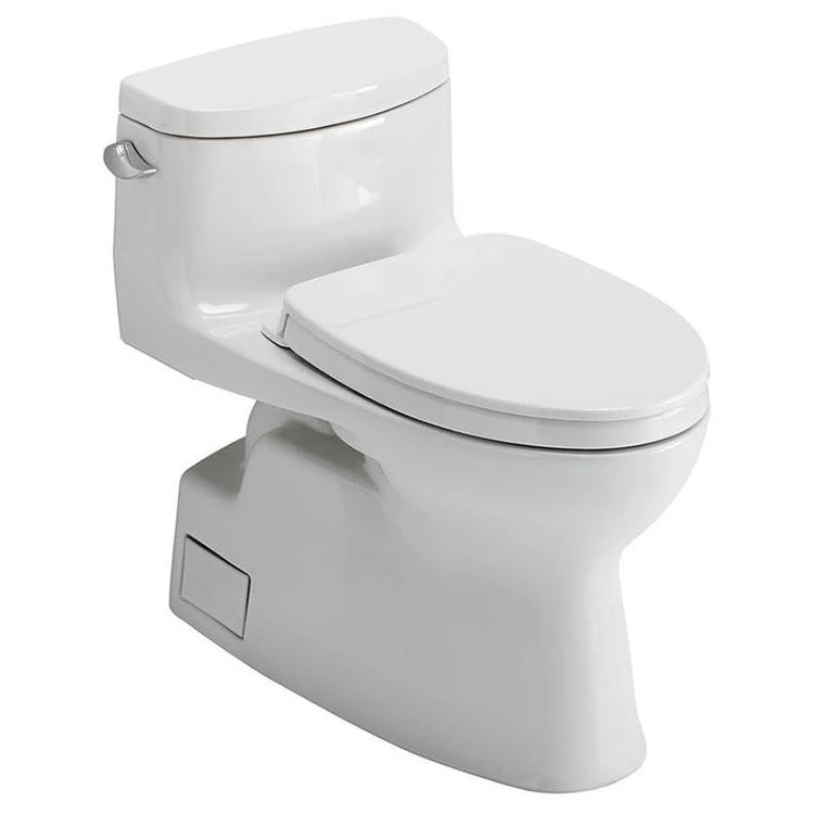Toilet Carolina II 1 Pieces Universal Height Washlet Ready Cotton Elongated ADA 25-5/8 Inch 1.28 Gallons per Flush Left Hand Chrome Soft Close - Frankwebs