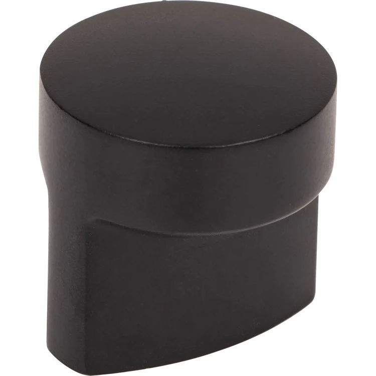 Knob Ellis Hartridge Round Flat Black Zinc Alloy 1-1/4 Inch - Frankwebs