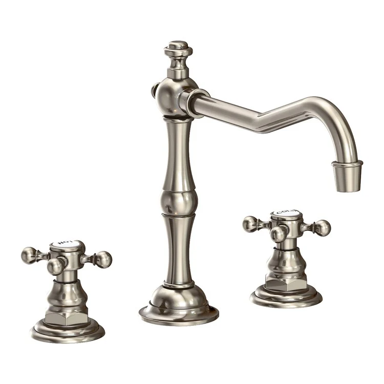 Kitchen Faucet Chesterfield 8 to 20 Inch Spread 2 Cross ADA Antique Brass Spout Height 5-13/16 Inch Spout Reach 9-7/16 Inch 1.8 Gallons per Minute - Frankwebs