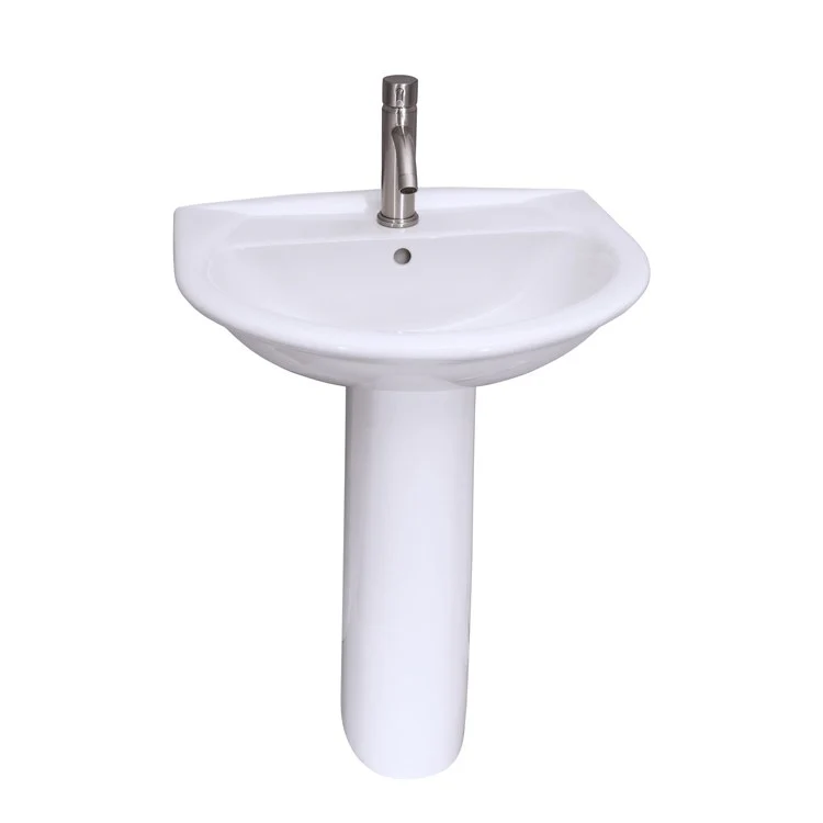 Pedestal Lavatory Karla White Round - Frankwebs