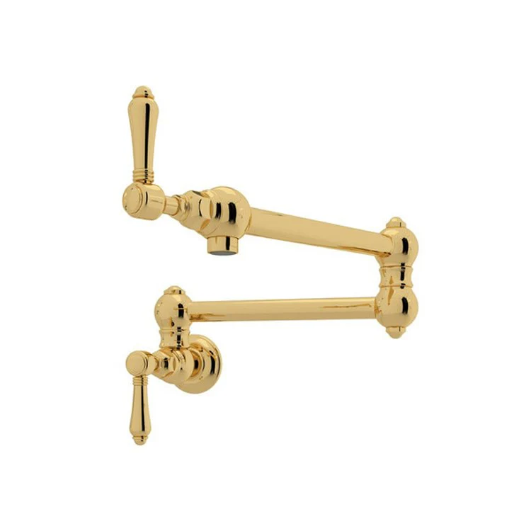 Pot Filler Swing Arm 2 Metal Lever Tuscan Brass - Frankwebs