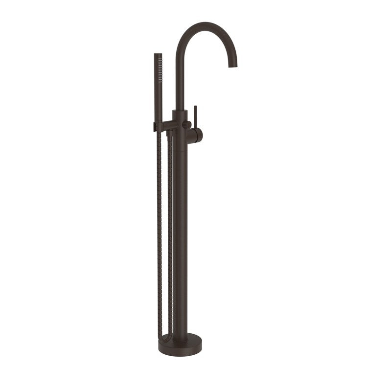Tub Filler Priya Freestanding with Handshower 1 Lever ADA French Gold PVD 1 Hole - Frankwebs