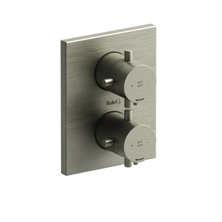Thermostatic Valve Pallace Pressure Balance System Rectangular 4-Way 2 Cross Chrome 5-1/2W x 7-1/8H Inch - Frankwebs