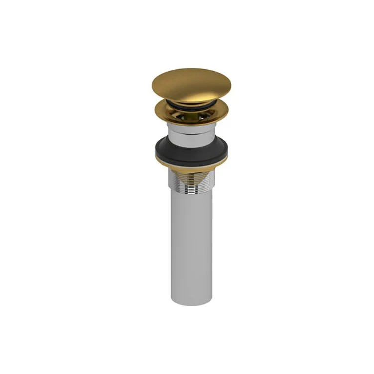 Push Drain Less Overflow 2-1/4W x 6-1/4H Inch Brushed Nickel Brass - Frankwebs