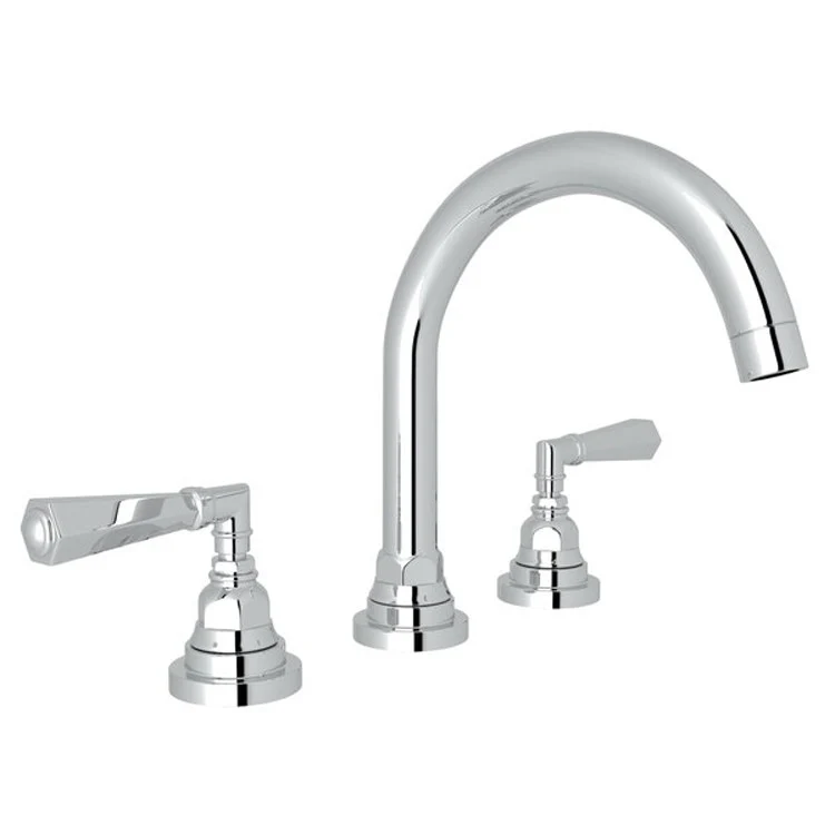 Lavatory Faucet San Giovanni 2 Metal Lever Polished Nickel 1.2 Gallons per Minute C-Spout - Frankwebs