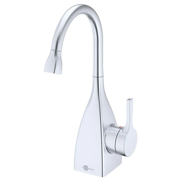 Hot Water Dispenser Showroom Transitional 1020 Instant 1 Lever ADA Gooseneck Swivel 360 DEG Arctic Steel - Frankwebs