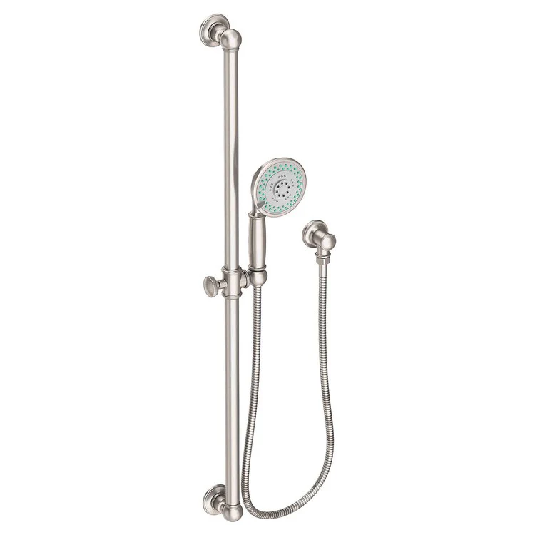 Handshower Set Tub and Shower Slidebar with Wheel Handle Polished Brass Uncoated Living 3 Function 1.8 Gallons per Minute - Frankwebs