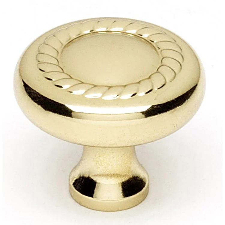 Knob Rope Round Polished Brass Brass 1 Inch 7/8 Inch 3/8 Inch - Frankwebs
