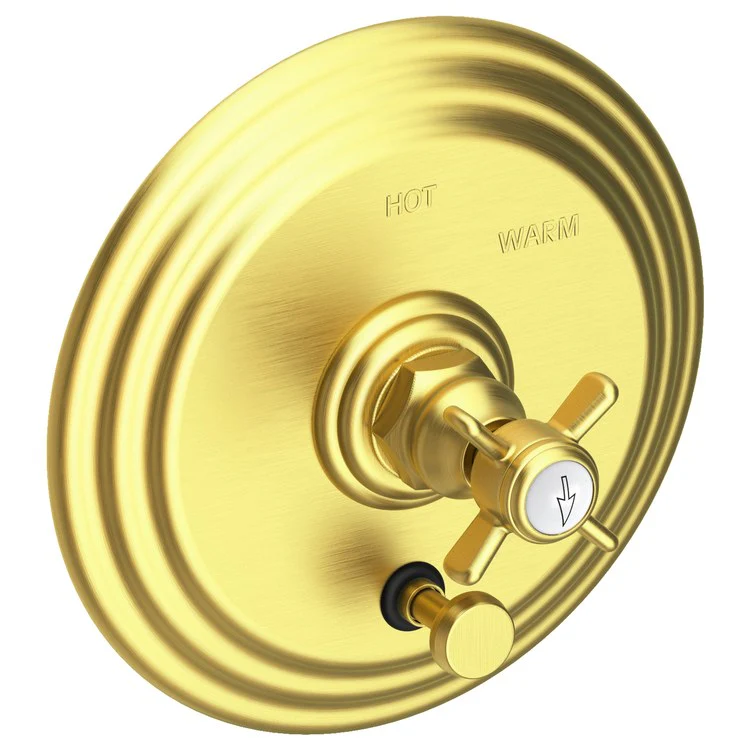 Fairfield Pressure Balance Tub/Shower Valve Trim Only with Cross Handle - Antique Brass - Frankwebs
