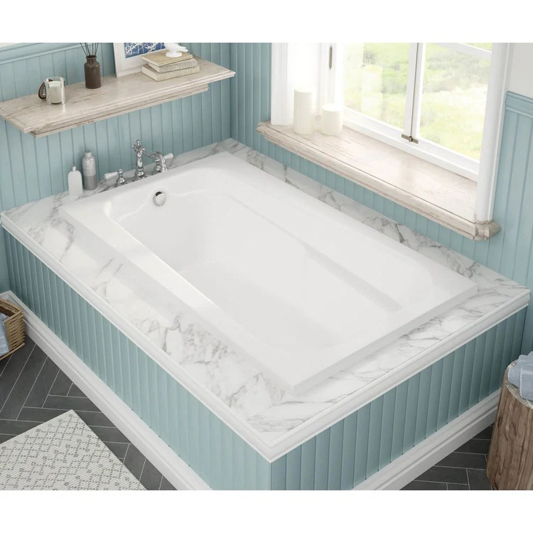 Tub Tempest 60 x 36 Inch Alcove Combined Whirlpool Aeroeffect End White Acrylic - Frankwebs