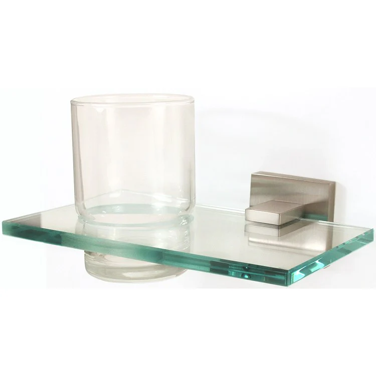 Tumbler Holder Contemporary ll Bath Bronze Includes Tumbler Wall Mount Brass/Glass 5 x 6-3/4 Inch - Frankwebs
