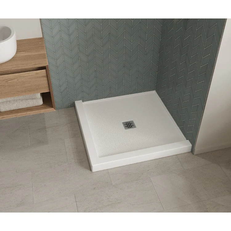 Shower Base B3X Corner Left or Right Stabili-T White 36 x 36 Inch Acrylic - Frankwebs
