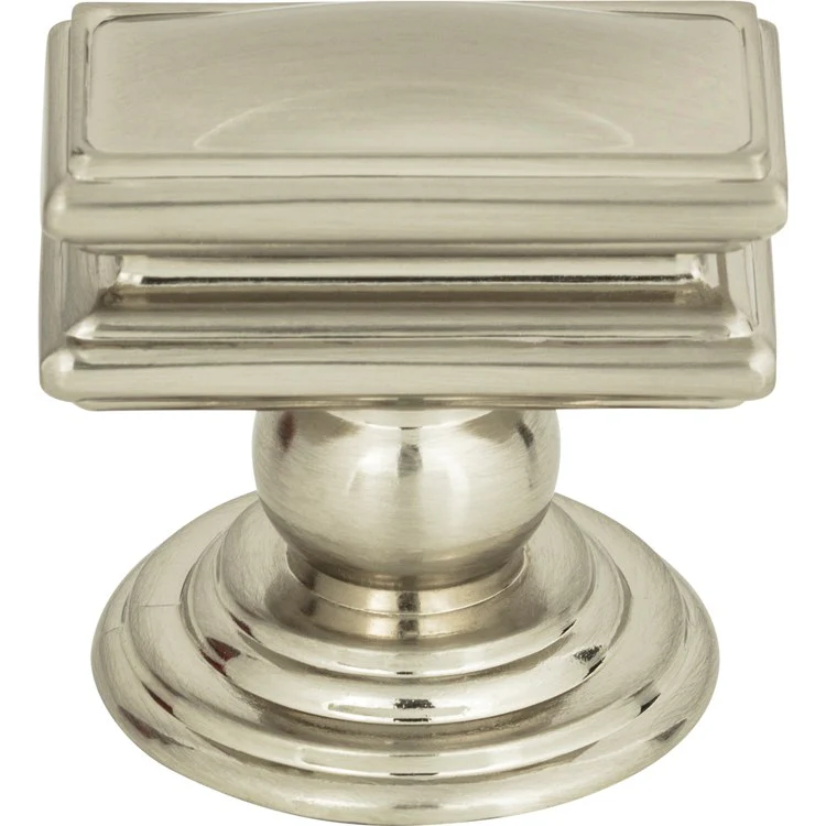 Knob Atlas Campaign Rectangle Polished Chrome Zinc Alloy 1-1/2 Inch - Frankwebs