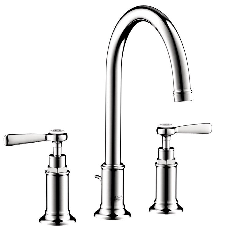 Lavatory Faucet Montreux Widespread 8 Inch Spread 2 Lever ADA Brushed Black Chrome 1.2 Gallons per Minute 120 DEG Swivel Pop-Up 3 Hole 7 Inch - Frankwebs