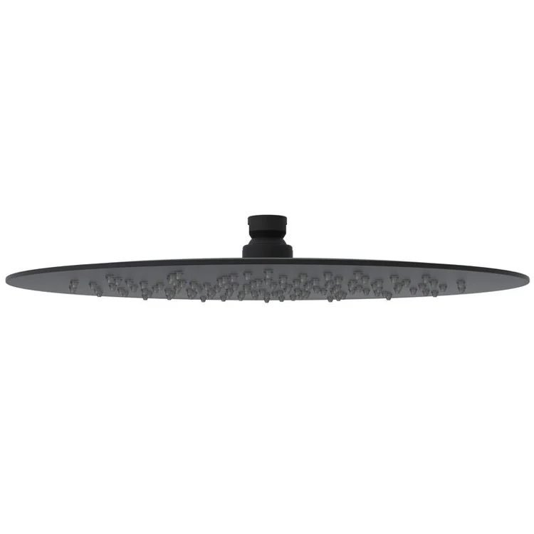 Showerhead 1 Function Matte Black 11-13/16 Inch 2.0 Gallons per Minute Slim Round Rain - Frankwebs
