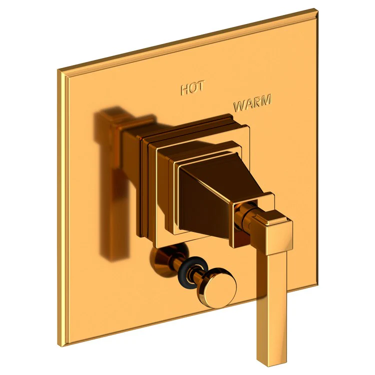 Pressure Balance Valve Trim Malvina Square with Diverter 1 Lever Antique Copper ADA Depth 4 Inch - Frankwebs