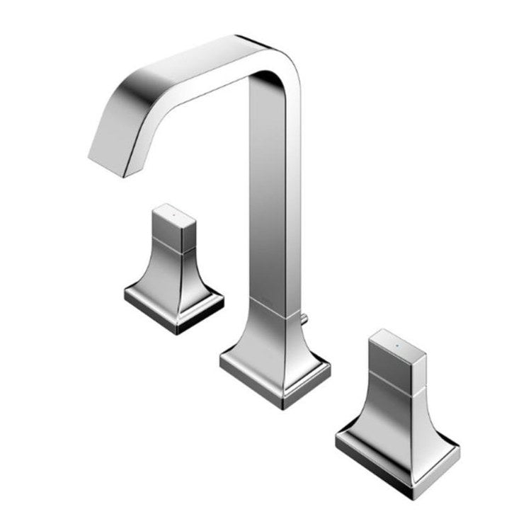 Lavatory Faucet GC Deck Mount Widespread 8 to 11 Inch Spread 2 Lever ADA CALGreen/WaterSense Polished Nickel 1.2 Gallons per Minute - Frankwebs