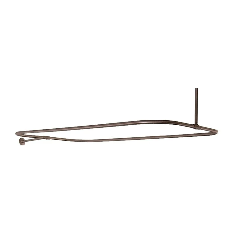 Shower Rod Rectangular Polished Chrome 54 x 24 Inch Brass - Frankwebs