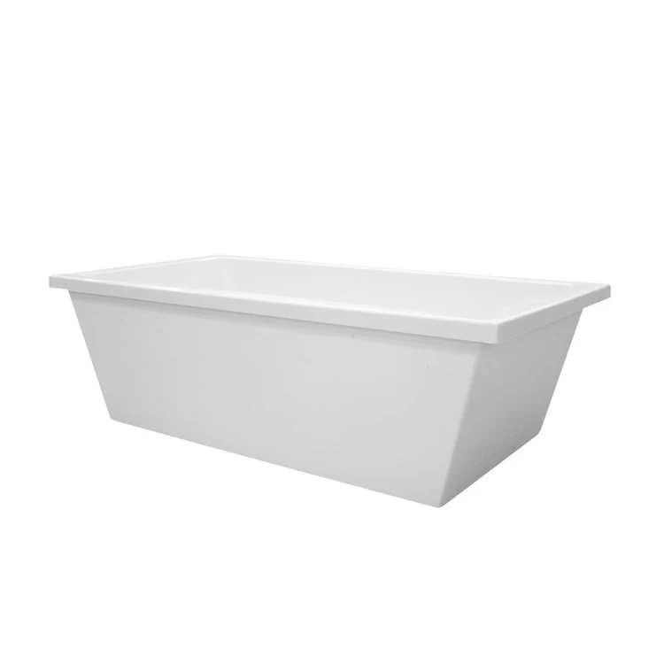 Soaking Tub Designer Collection Cheyenne 72 x 36 Inch Freestanding Tub Only Center Bone Acrylic - Frankwebs