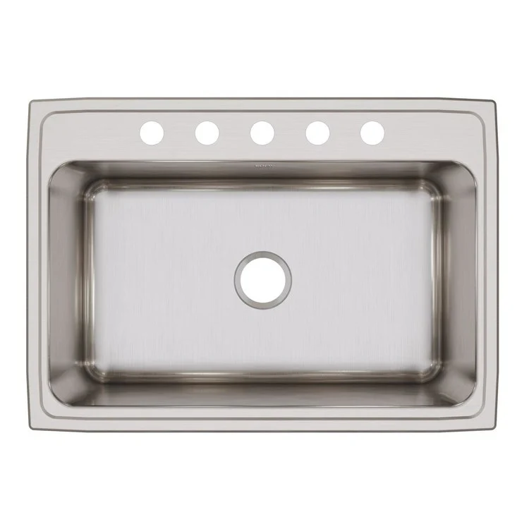 Kitchen Sink Lustertone Classic 31 x 22 Inch Single Bowl 5 Hole Lustrous Satin Drop-In 11-5/8 Inch - Frankwebs