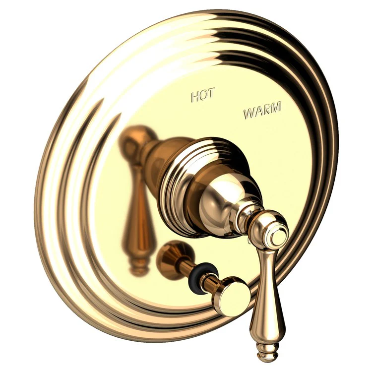 Seaport Pressure Balance Tub/Shower Valve Trim Only with Lever Handle - French Gold PVD - Frankwebs