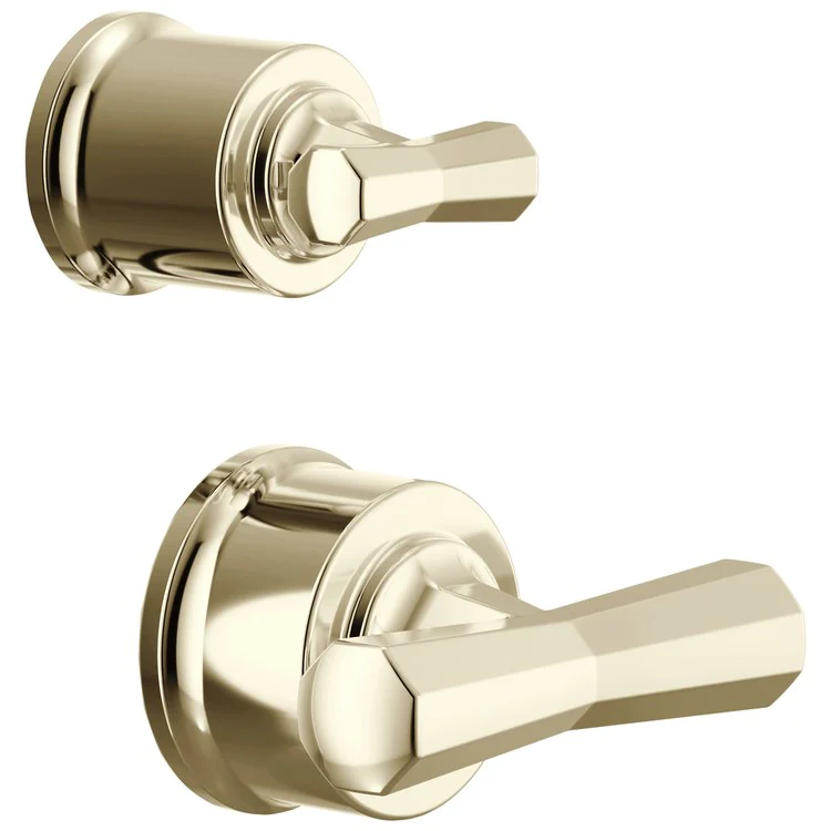 Handle Kit Beauclere 2 Cross Brilliance Luxe Gold ADA for Pressure Balance Valve with Integrated Diverter Trim - Frankwebs