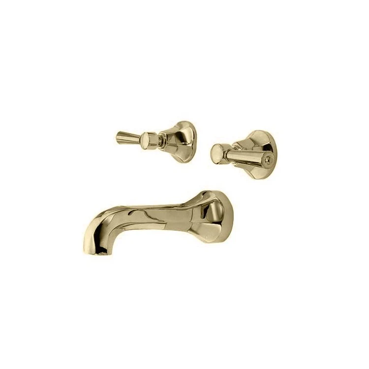 Tub Filler Metropole Wall Mount 7-7/8 Inch Spread 2 Lever ADA Fixed Antique Copper Brass - Frankwebs