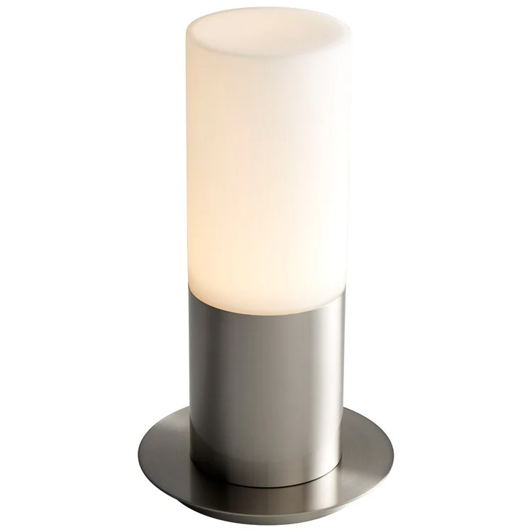 Pilar Single-Light Large LED Flush Mount Ceiling Fixture with Glass Shade - Satin Nickel - Frankwebs