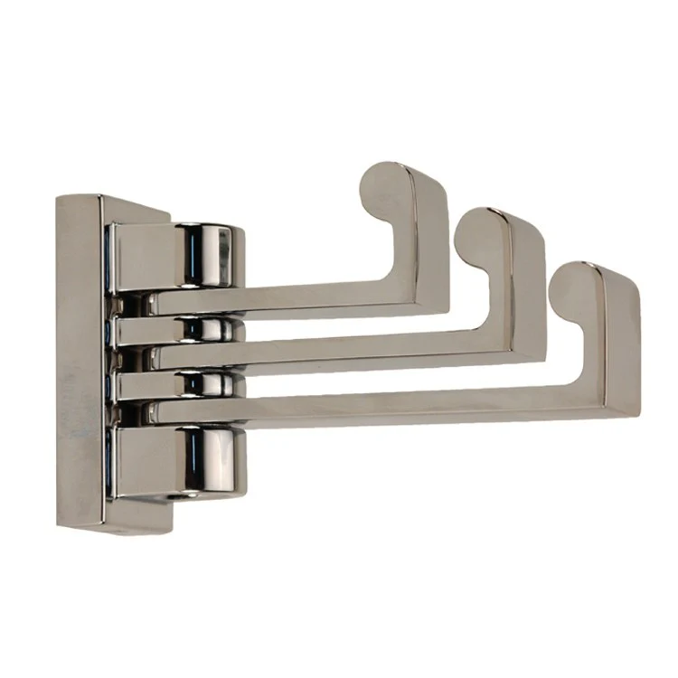 Robe Hook Luna Swivel Polished Nickel 2 Inch 3-3/8 Inch Wall Mount Brass - Frankwebs