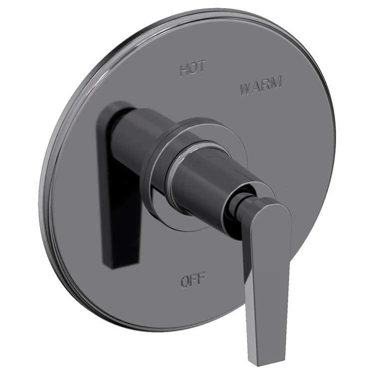 Pressure Balance Valve Trim Dorrance Round 1 Lever Midnight Chrome ADA Depth 3-1/6 Inch - Frankwebs