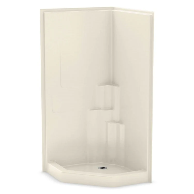 Shower Module 37-3/4 x 37-3/4 x 78 Inch AcrylX Bone 1 Pieces Neo Angle Above Floor - Frankwebs