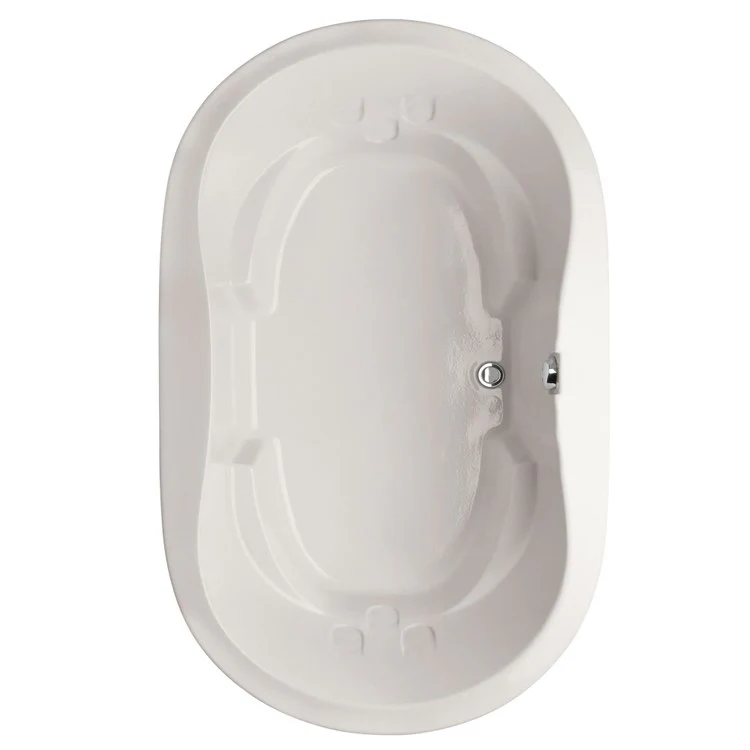 Soaking Tub Designer Collection Savannah 66 x 44 Inch Drop-In Tub Only Side Center White Acrylic - Frankwebs