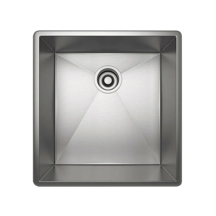 Kitchen Sink Forze 18-1/2 Inch Single Bowl Or Prep Sink 1 Hole Black Stainless Steel Undermount/Drop-In 19-1/2 Inch 10 Inch - Frankwebs