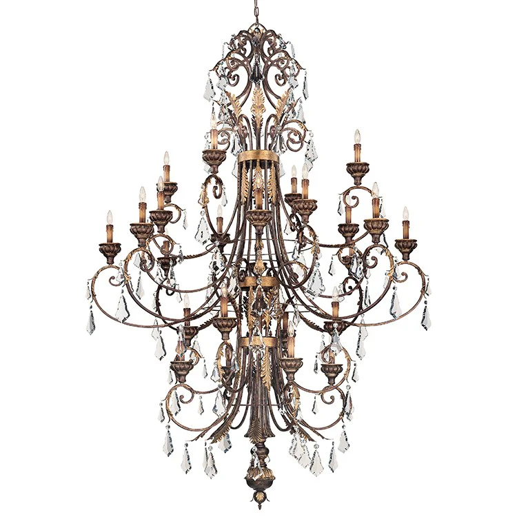 Family Collection Twenty-Four-Light Multi-Tier Chandelier - Frankwebs