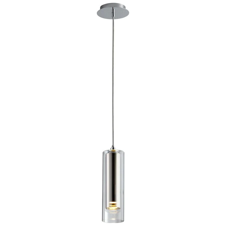 Gratis Single-Light Mini Pendant with Mirrored Glass Shade - Polished Chrome - Frankwebs