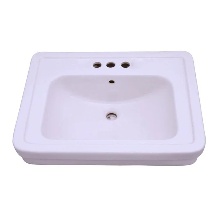 Pedestal Top Sussex 660 26 Inch White 4 Inch Spread Vitreous China Rectangle - Frankwebs