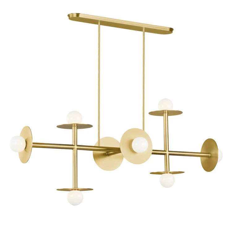 Nodes Eight-Light Linear Chandelier by Kelly - Frankwebs