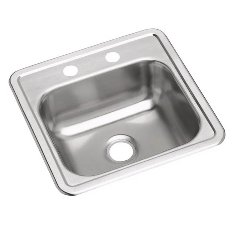 Bar Sink Dayton 15 x 15 Inch Single Bowl with Drain Opening 10 Pack 1 Hole ADA Satin Drop-In Square Drain Size 2 Inch - Frankwebs