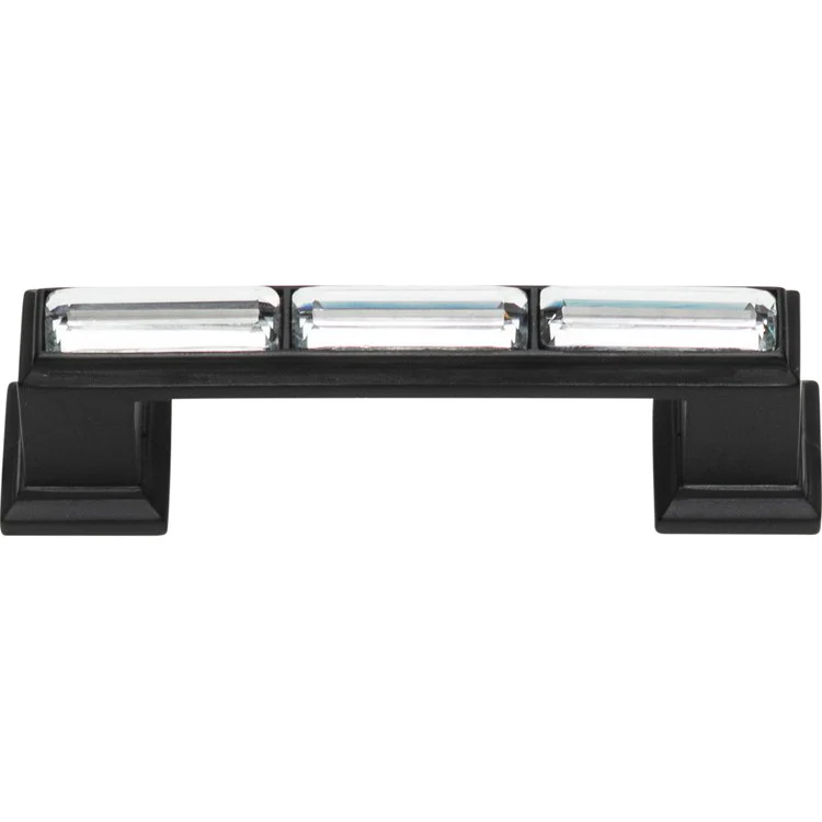 Drawer Pull Atlas Legacy Crystal Matte Black Zinc Alloy 3 Inch - Frankwebs