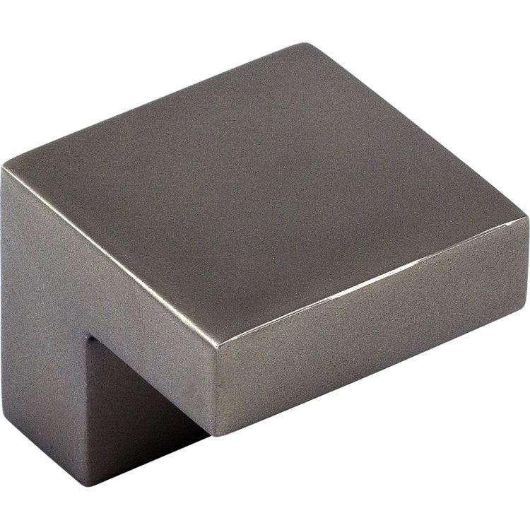 Knob Nouveau Square Flat Black Zinc Alloy 5/8 IN C-C 11/16 Inch - Frankwebs