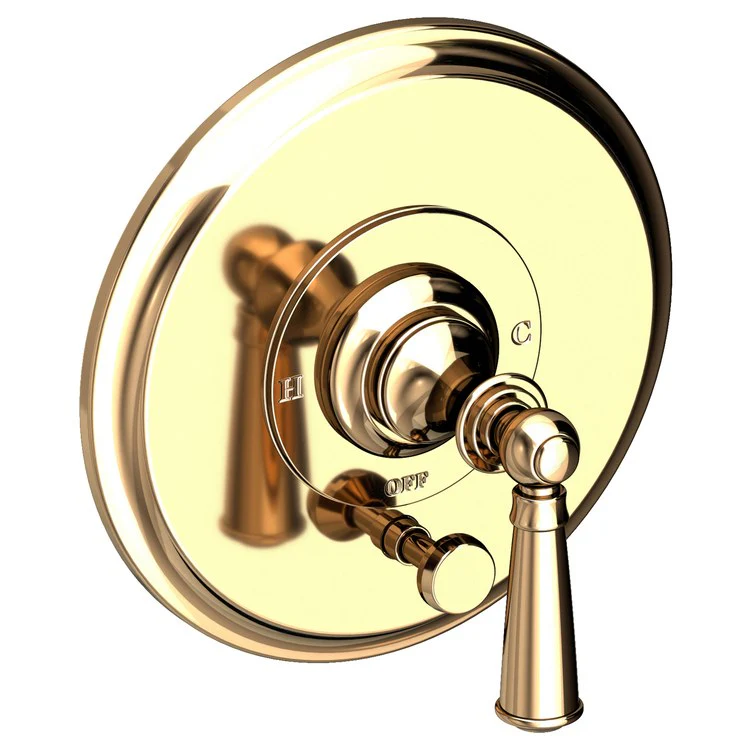 Sutton Pressure Balance Tub/Shower Valve Trim Only with Lever Handle - Satin Brass PVD - Frankwebs