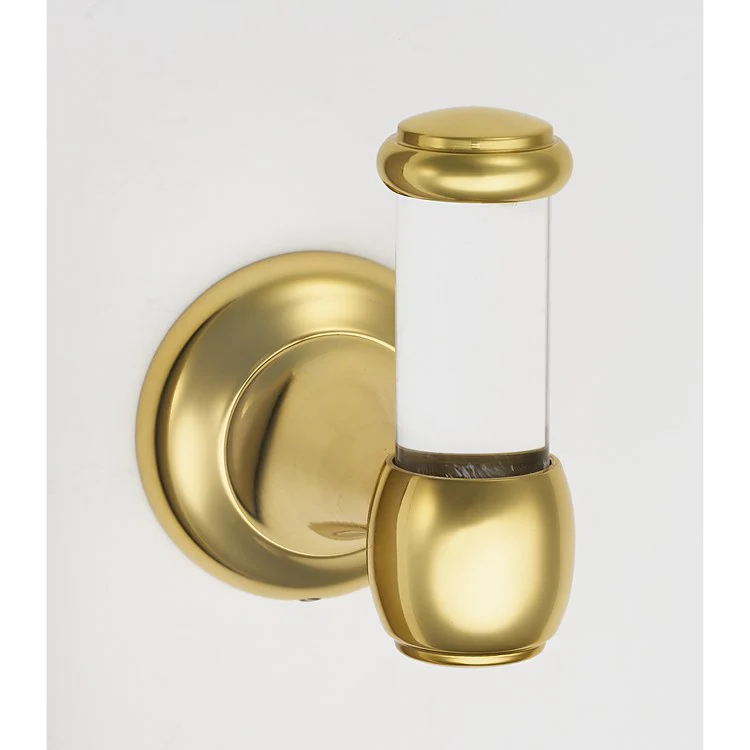 Robe Hook Royale Acrylic Bath Unlacquered Brass 2-5/8 Inch 3-1/8 Inch Wall Mount Brass - Frankwebs