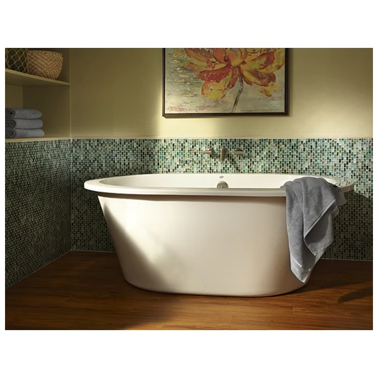 Air Tub New Yorker 4 66 x 42 Inch Freestanding Air Massage Elite Center White Oval Acrylic CXL 94 Gallons 26 Inch - Frankwebs