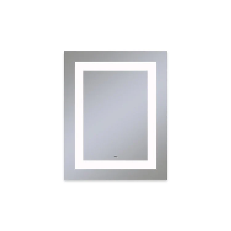 Bathroom Mirror Vitality Inset Light Pattern Rectangular 24W x 30H Inch Wall Mount Defogger Included and Color Temperature 4000 Kelvin Cool White Light - Frankwebs