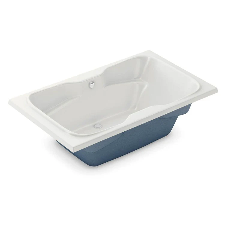 Tub 72 x 42 x 21-1/2 Inch Drop-In Front Center Drain White AcrylX - Frankwebs