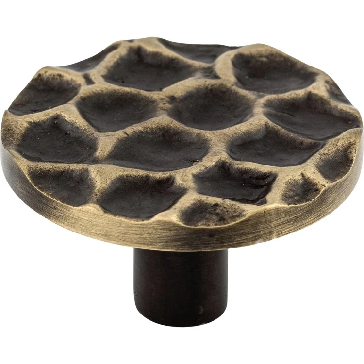 Knob Cobblestone Round Brass Antique Brass 1-15/16 Inch - Frankwebs