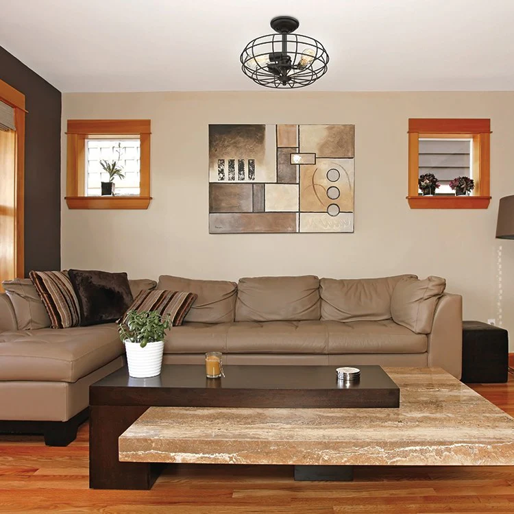 Scout Three-Light Semi-Flush Mount Ceiling Fixture - Frankwebs