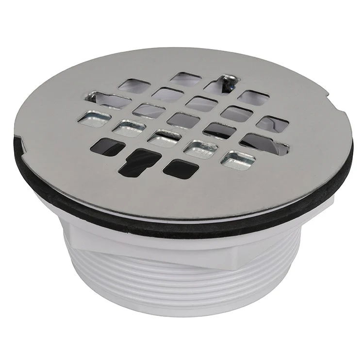 Shower Drain Non-Caulk 2 Inch Stainless Steel White ABS - Frankwebs