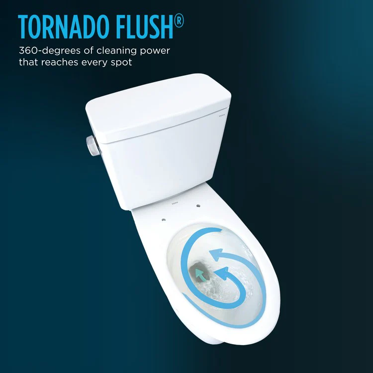 Toilet Drake 2 Pieces Cotton Elongated 29-1/2 Inch 1.28 Gallons per Flush Left Hand Chrome Washlet+ C2 - Frankwebs